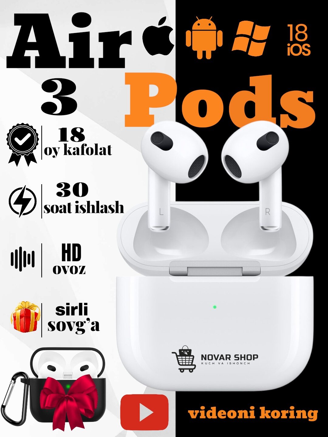Беспроводные наушники Pods 3 Premium/Беспроводные наушники Airpods 3