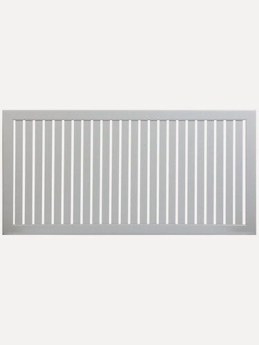 Изображение товара Экран для радиатора Стильный Дом МДФ 1200х600 мм серый DE LUXE реечный прямоугольный декоративная решетка на батарею
