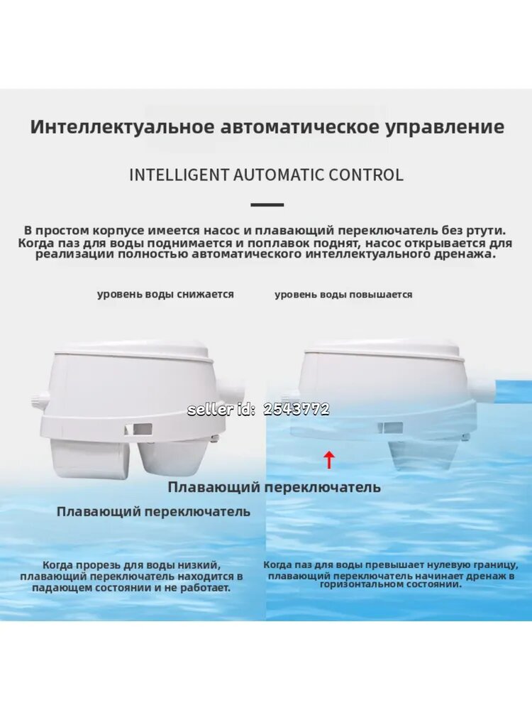 Автоматический трюмный насос 1200 GPH для лодок и катеров, для повседневного использования — фото 1