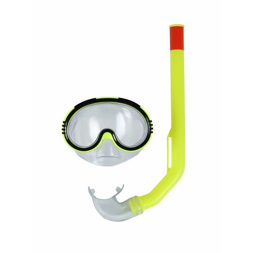 Маска и трубка для плавания, детская, цвет желтый 9093337