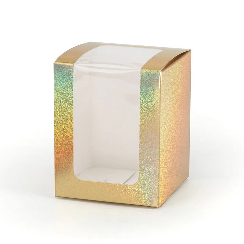 Голографическая подарочная коробка 8x8x10 см, Цвет: F, 10 шт.
