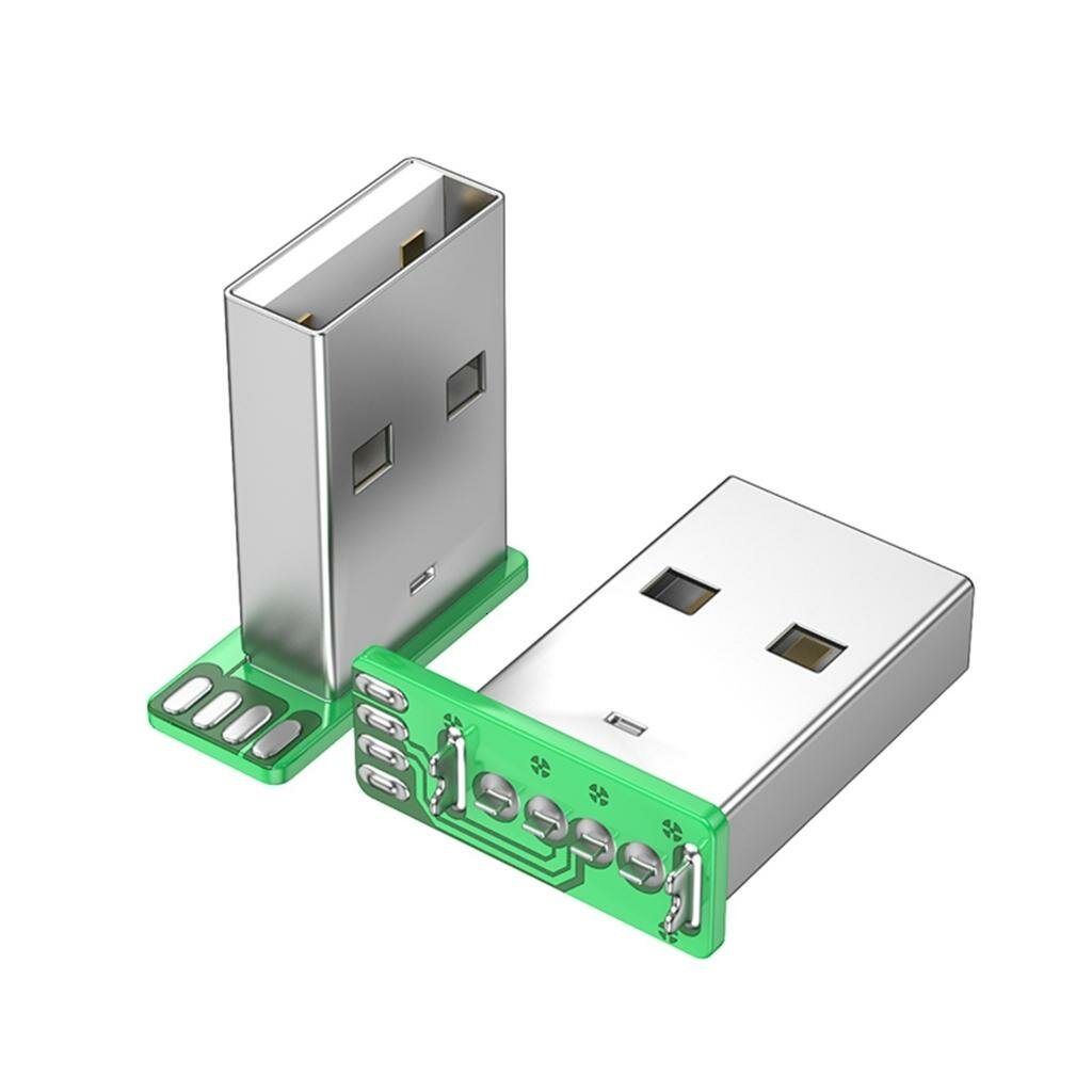 USB-адаптер под прямым углом, слева - USB-штекер