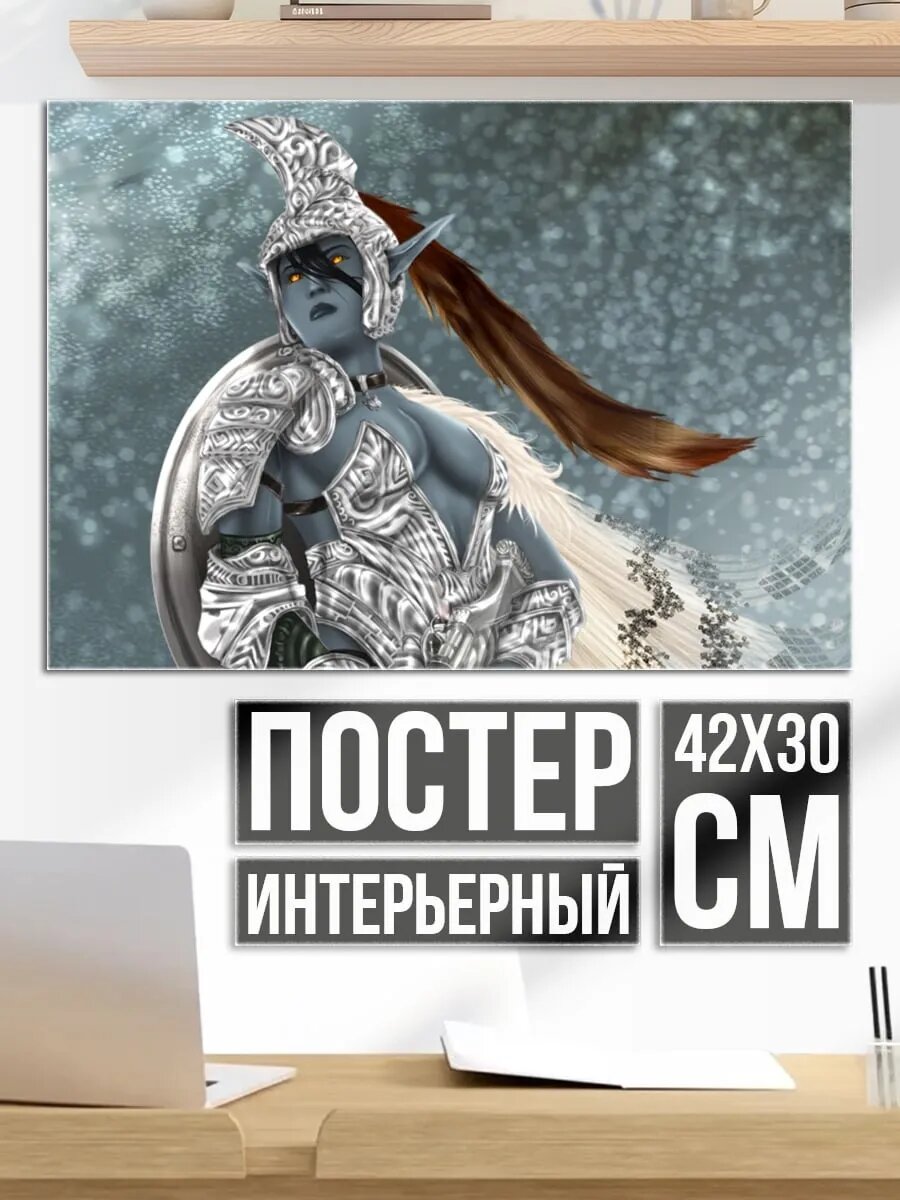 Плакат постер Ледяная воительница в броне