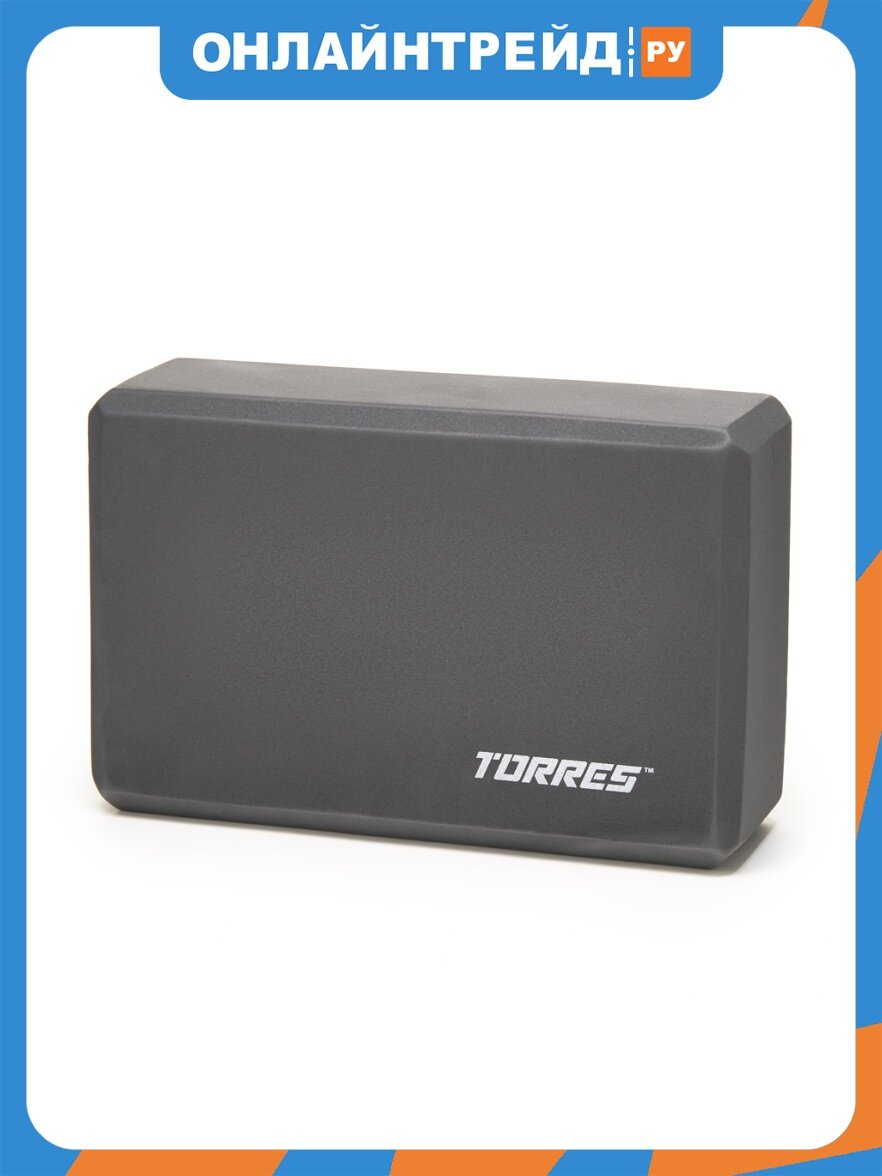 Блок для йоги Torres , YL8005GR, размер 8x15x23 см, материал ЭВА, серый
