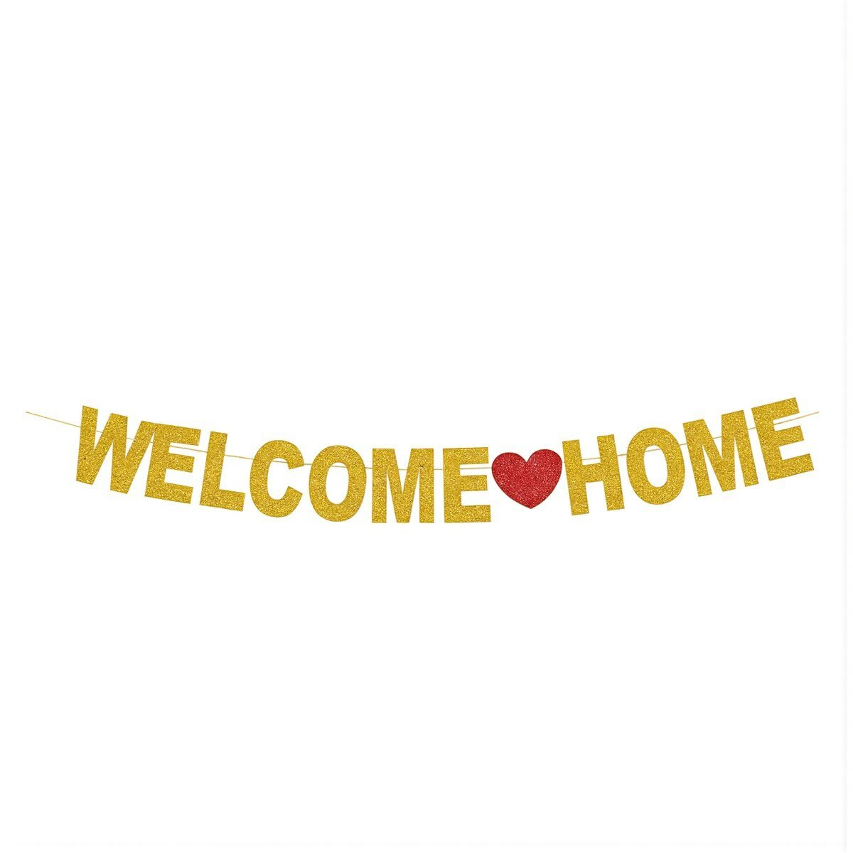 Декоративная гирлянда Welcome home из глиттерной бумаги для новоселья дня рождения свадьбы оформления домашнего праздника