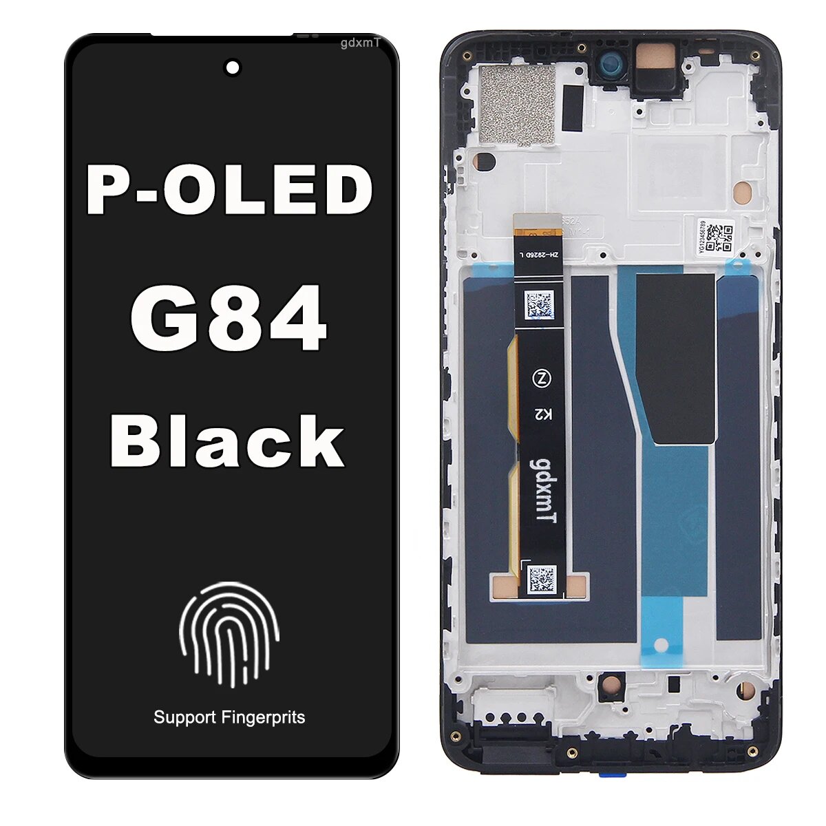 ЖК-дисплей для Motorola Moto G84 5G XT2347-2 XT2347-1, сенсорный экран в Черный, P-OLED With Frame