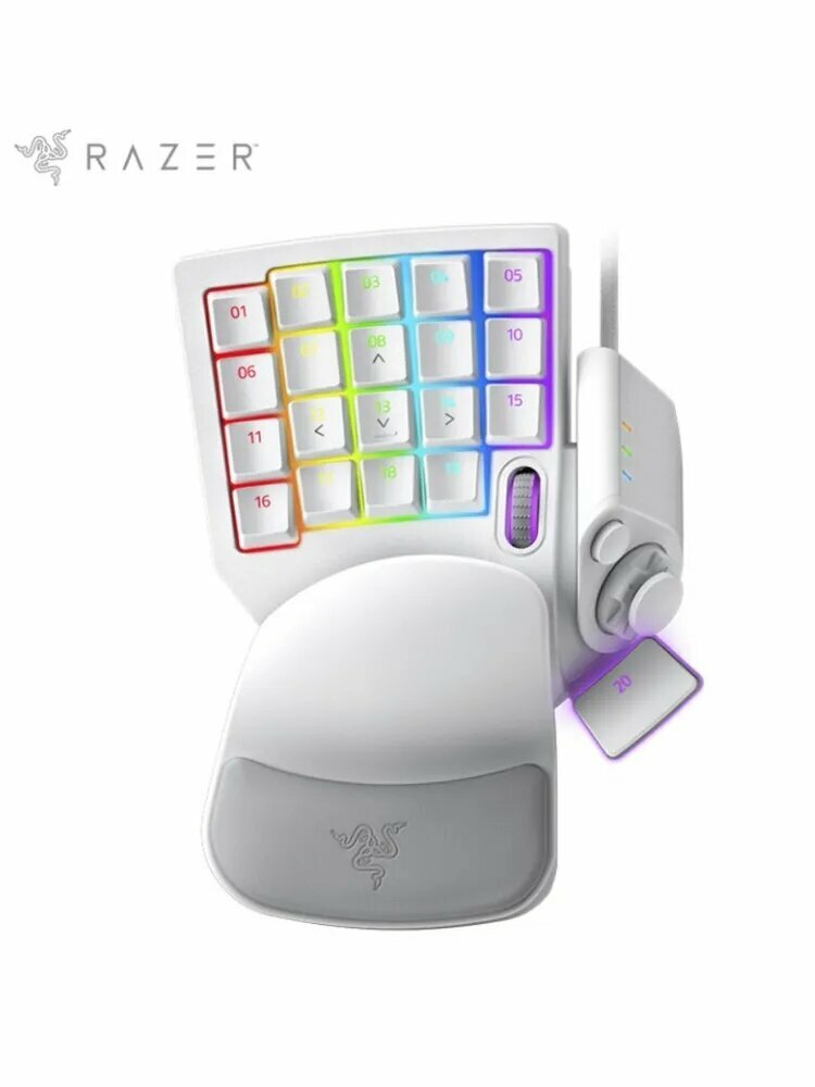 Игровая клавиатура проводная Tartarus Pro, Английская раскладка, белый