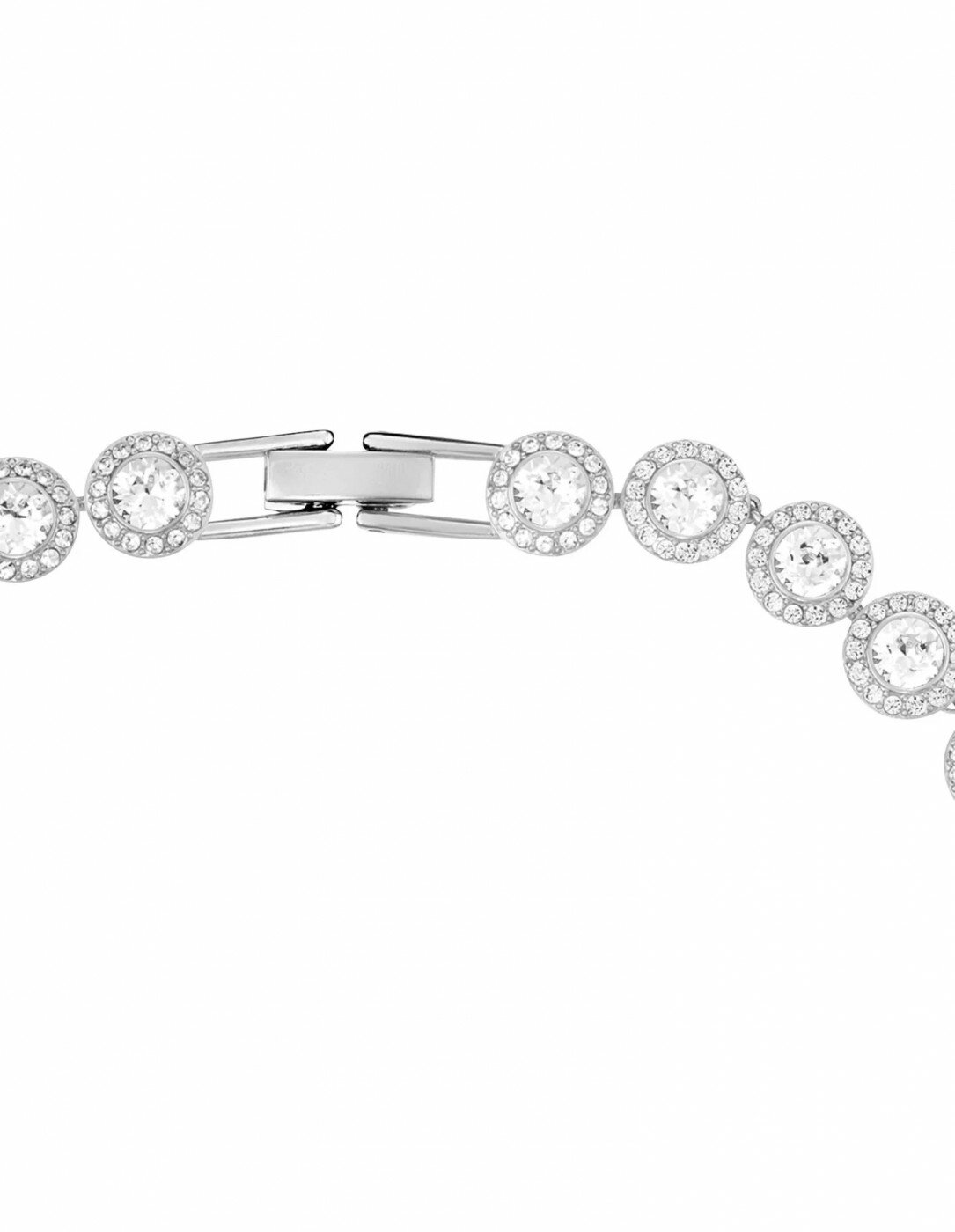 Колье SWAROVSKI, кристаллы Swarovski, длина 38 см, белый, серебряный — фото 1