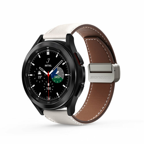 Эластичный ремешок черного цвета Midnight от Dux Ducis для смарт часов Samsung Galaxy Watch 3 4 5 6 и 7 размер крепления 20мм серия Strap Mixture Pro Series 1990₽