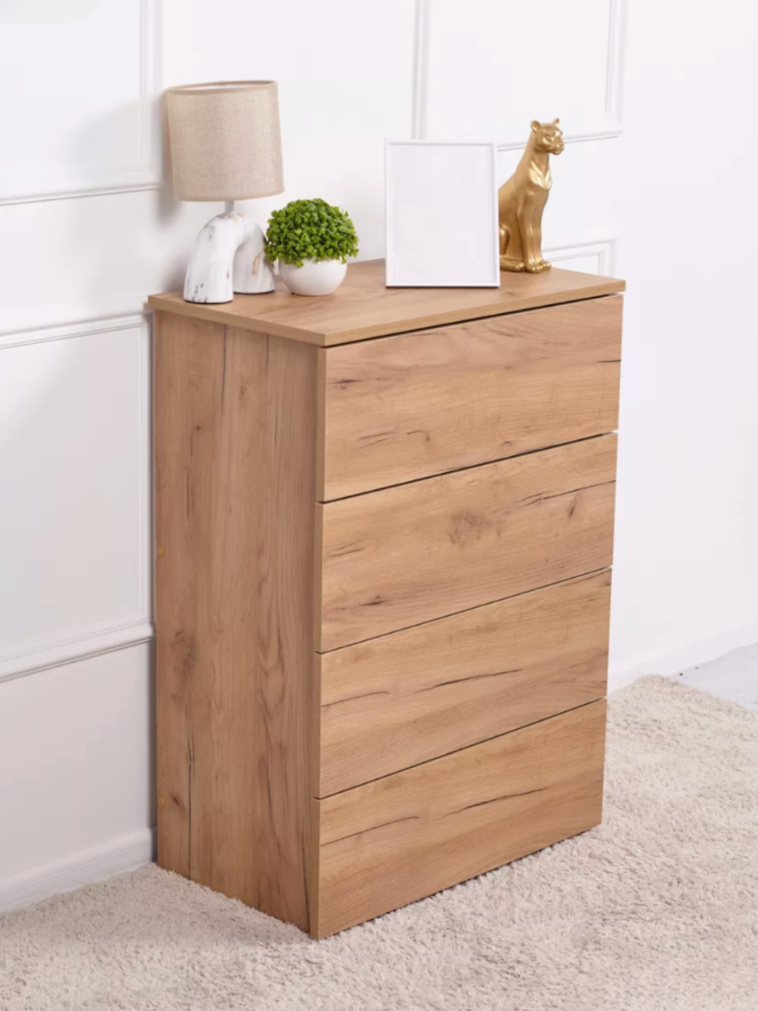 Компактный комод с четырьмя ящиками для одежды и вещей — фото 1