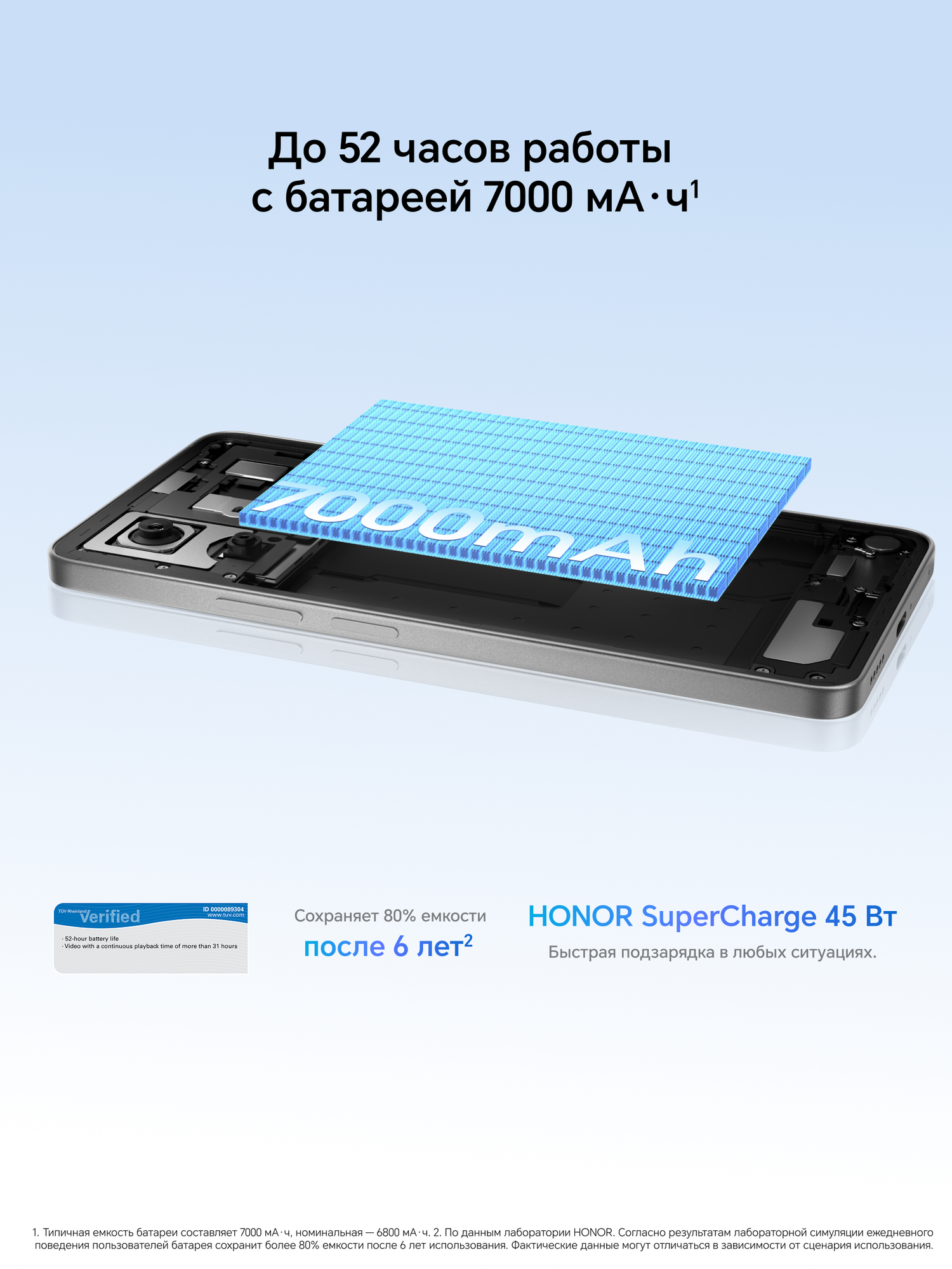 Смартфон HONOR X8d 8+128ГБ, Вельветовый черный, Ростест, Мобильные сервисы Google (GMS) — фото 1