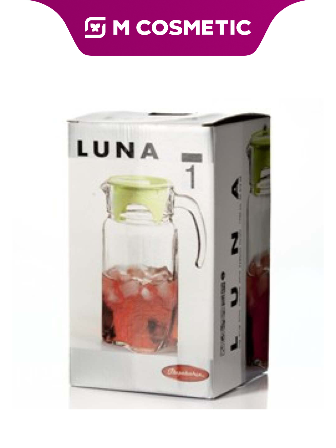 Кувшин Луна Нью-Концепт, стекло, герметичная красная крышка, 1,7 л