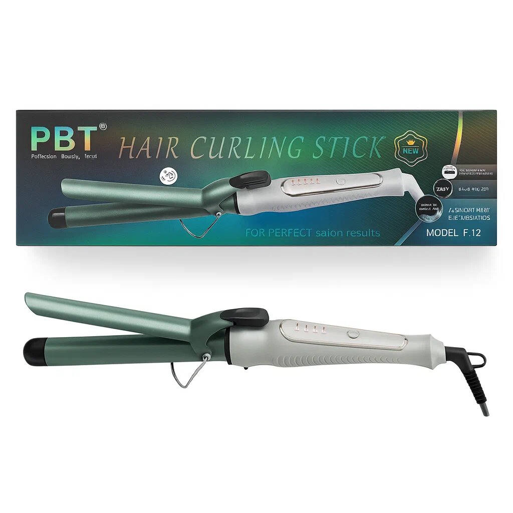 Профессиональная плойка для волос до 240°C с керамическим покрытием и шнуром 360°