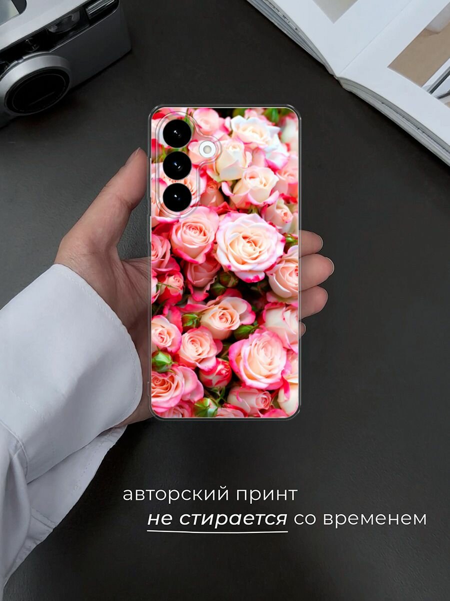 Чехол на Samsung S26 Plus / Самсунг S26 Плюс с принтом Много роз — фото 1