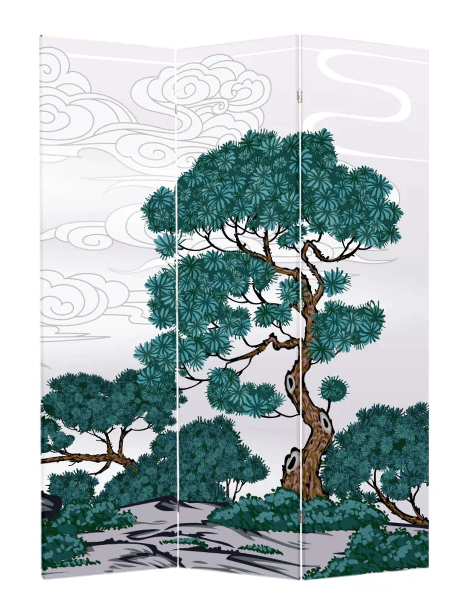 Ширма перегородка для зонирования «СКТ Сосны Суми» - 3, размер 180х135/45 см