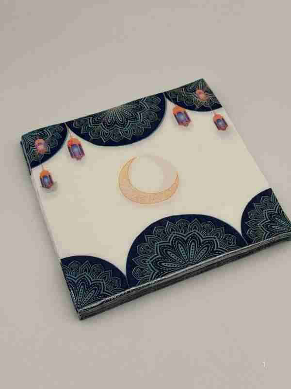 Салфетки для праздничного стола к Рамазану, 20 штук, размер 33×33 см