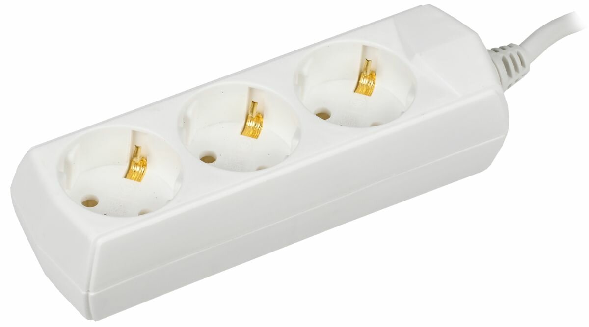 Удлинитель 3х3м с заземл. 10А IP20 У03 2P+PE 250В 3х1 GENERICA WYP10-10-03-03-Z-G