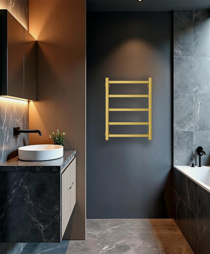 Изображение товара Полотенцесушитель водяной Quadro-1 60x40 см Золото матовое