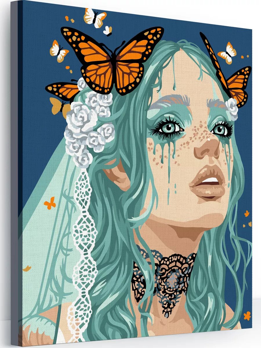 Картина по номерам на холсте с подрамником 40х50 см Невеста