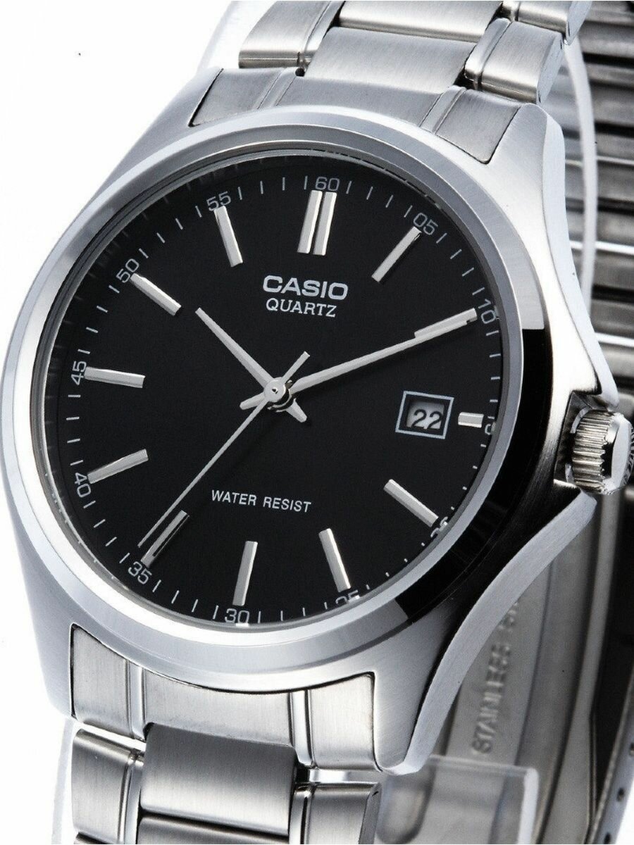 Наручные часы CASIO, серебряный, черный — фото 1