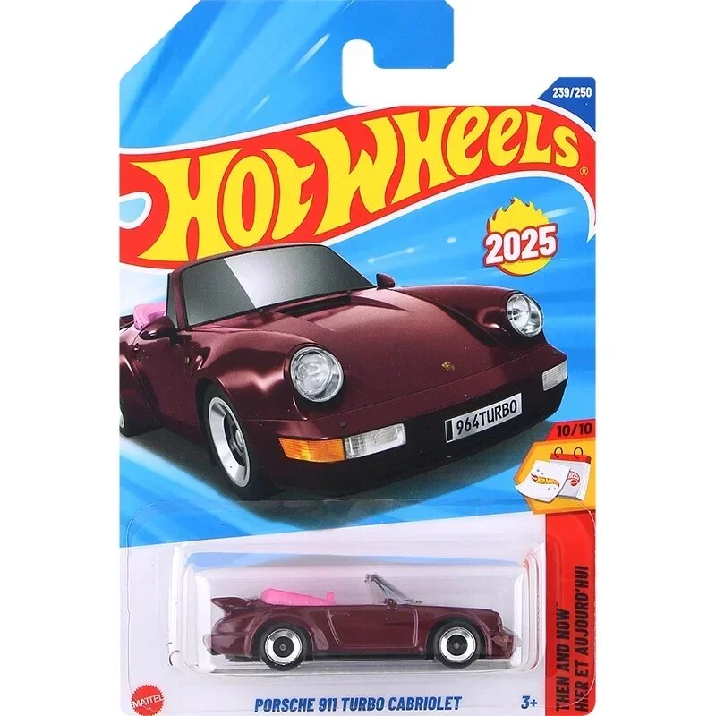 Hot Wheels Porsche 911 Turbo Cabriolet, Бордовый, 239 – купить в