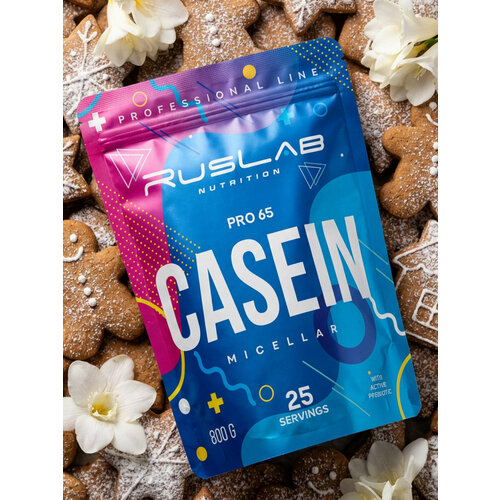 Казеиновый протеин CASEIN PRO 65, белковый коктейль (800 гр), вкус имбирный пряник