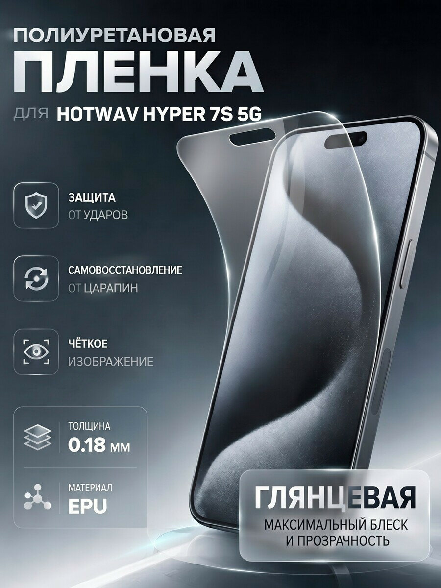 Полиуретановая пленка для Hotwav Hyper 7S 5G (0.18 мм) глянцевая