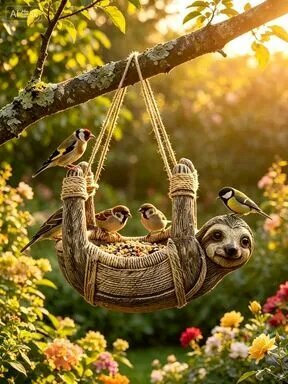 Кормушка для птиц ленивец — фото 1