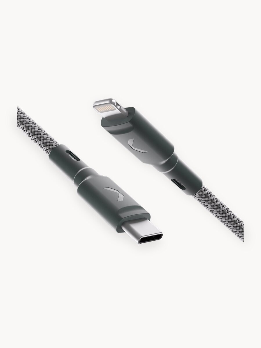 Кабель COMMO Range Cable USB-C — Lightning MFI, 2.2 м, Приглушённо-серый