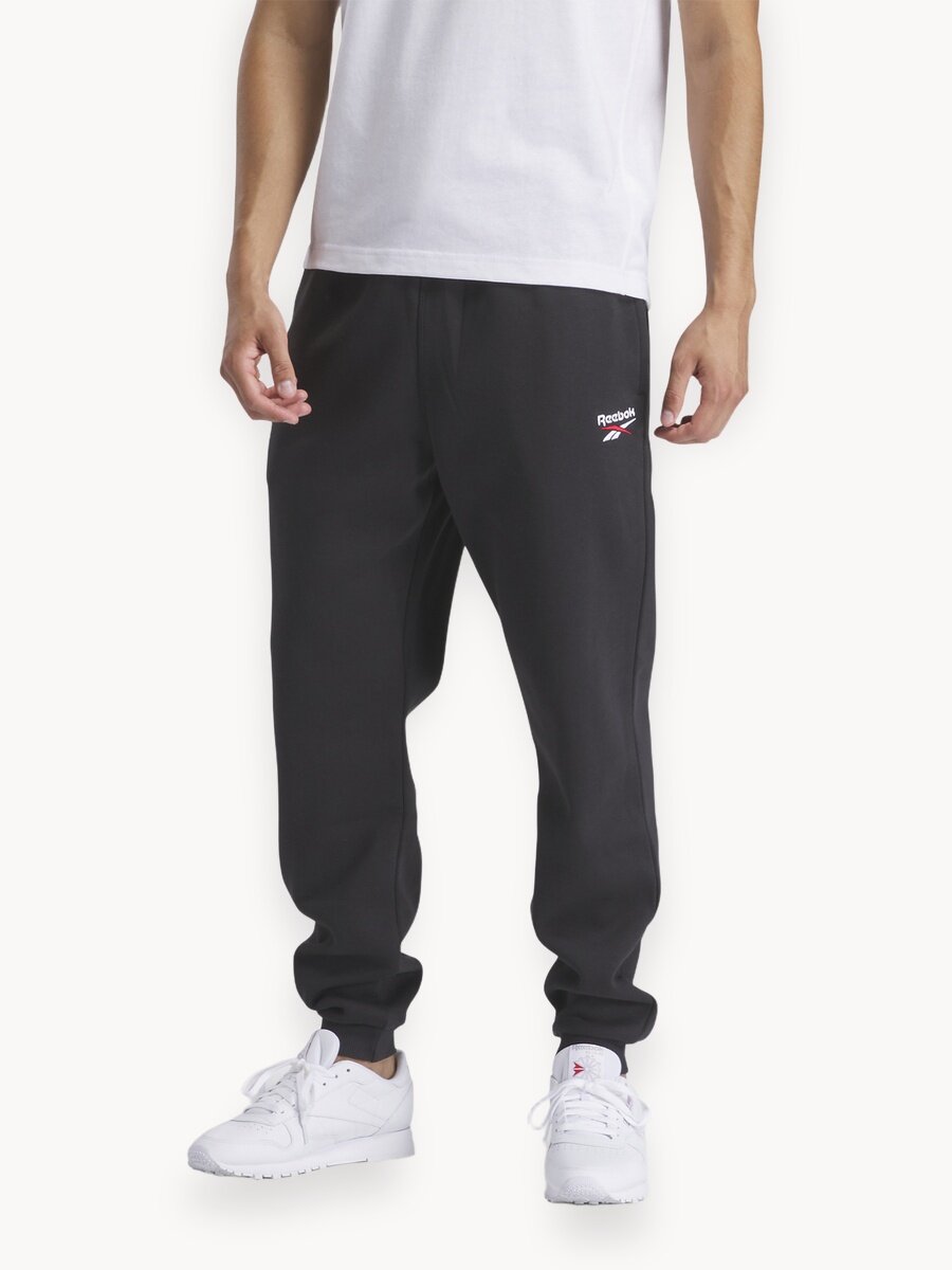Брюки джоггеры Reebok Identity Small Logo, размер XL INT, черный/белый/красный