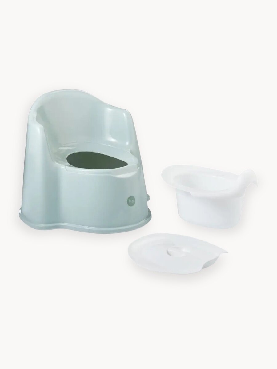 34018, Горшок детский Happy Baby Zozzy, с завышенной спинкой, зеленый