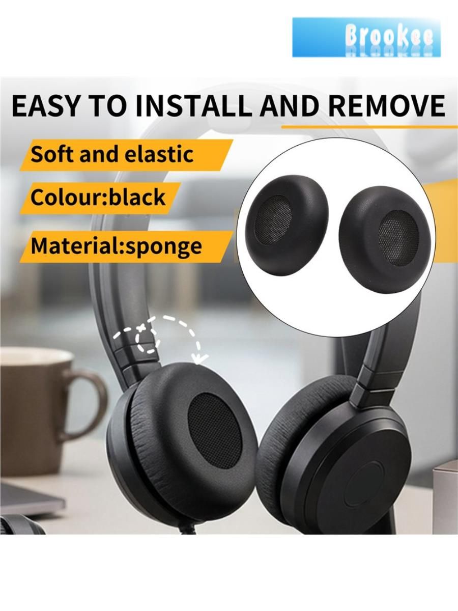 Пара мягких поролоновых амбушюр для Jabra Evolve 20/20SE/30/30II/40/65, сменные накладки для наушников