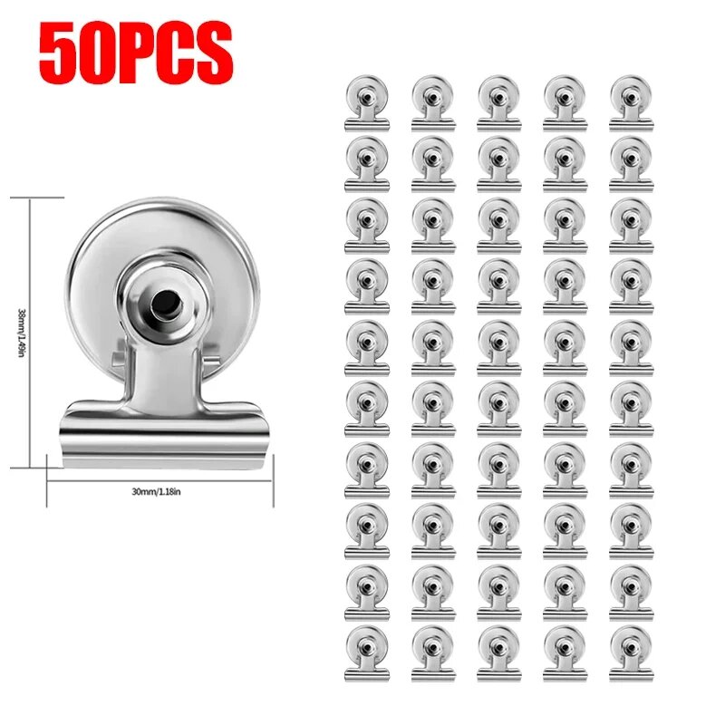 Магнитные зажимы черные 38х30 мм Silver 50pcs