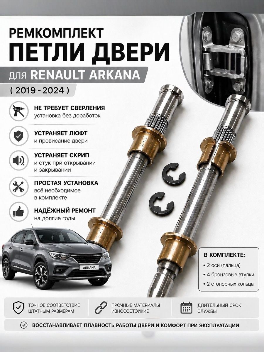 Ремкомплект петли двери Для Renault Arkana (5-6)