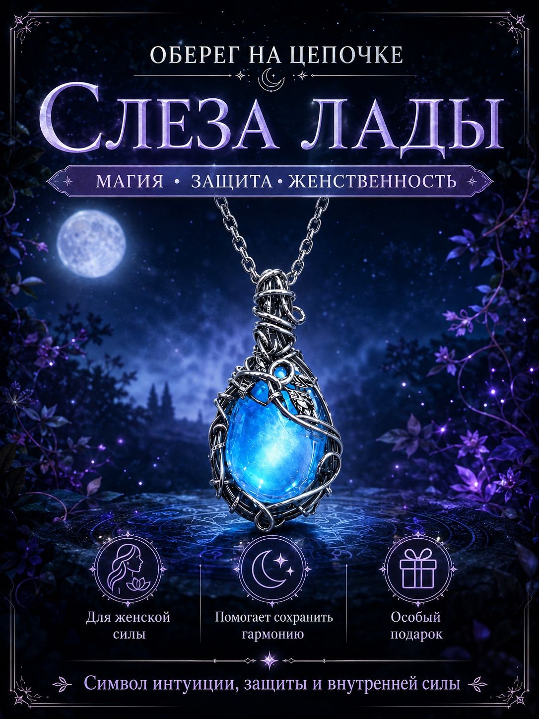 Женский оберег Слеза Лады