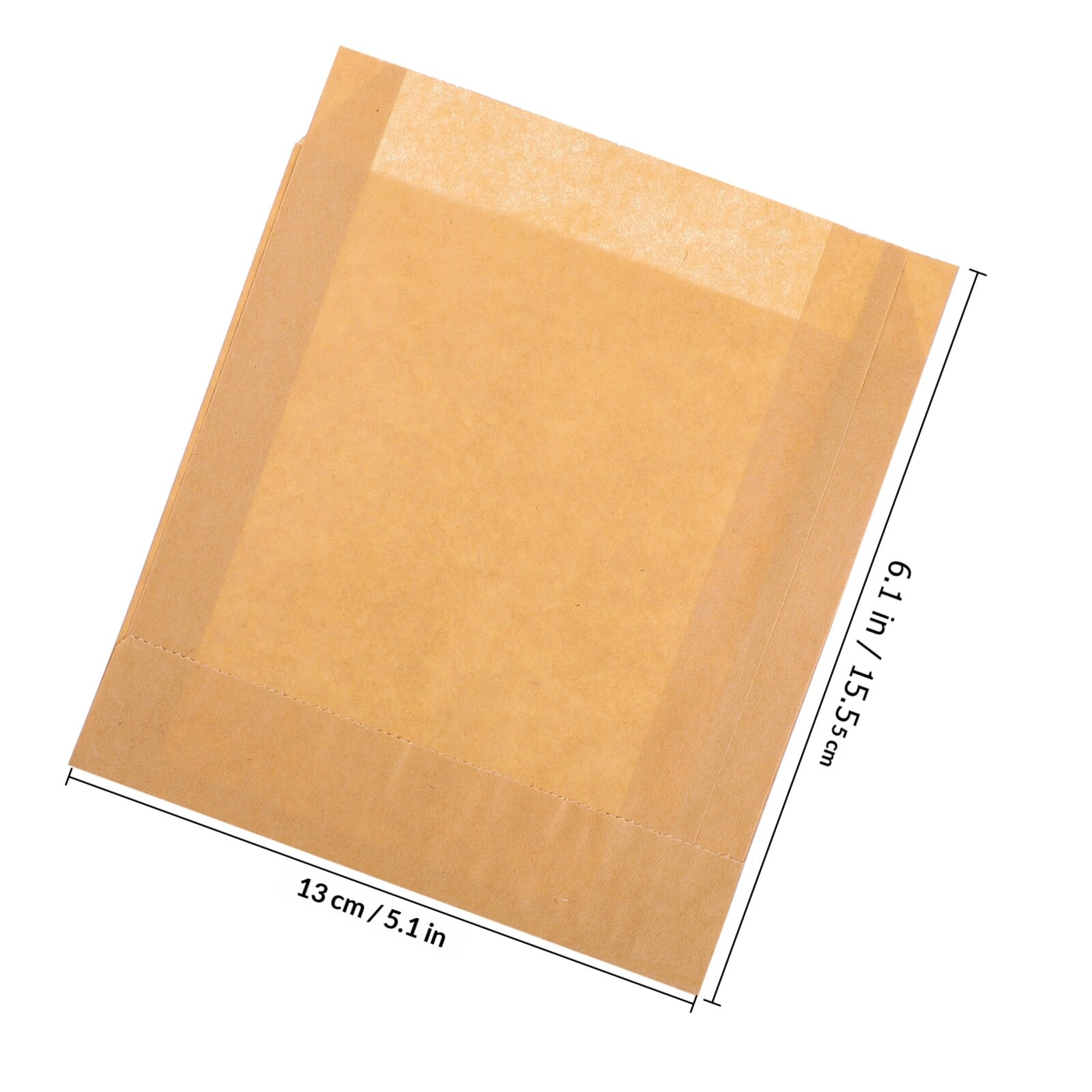 50 Штук Бумажные Пакеты Для Снеков Из Продуктовой Бумаги Размер 15.5X13X3Cm