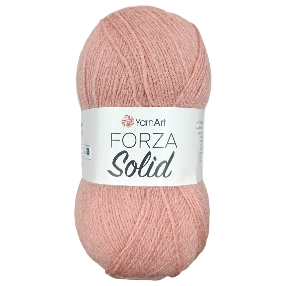 Пряжа для вязания YarnArt Forza Solid 4636 пудра 100 гр/420 м 75% шерсть, 25% полиамид