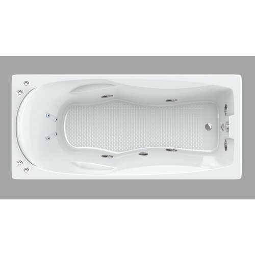 Ванна ALTBACH серия BACH Исланд 150х72 с гидромассажем, спинным массажем, многоцветной подсветкой на каркасе