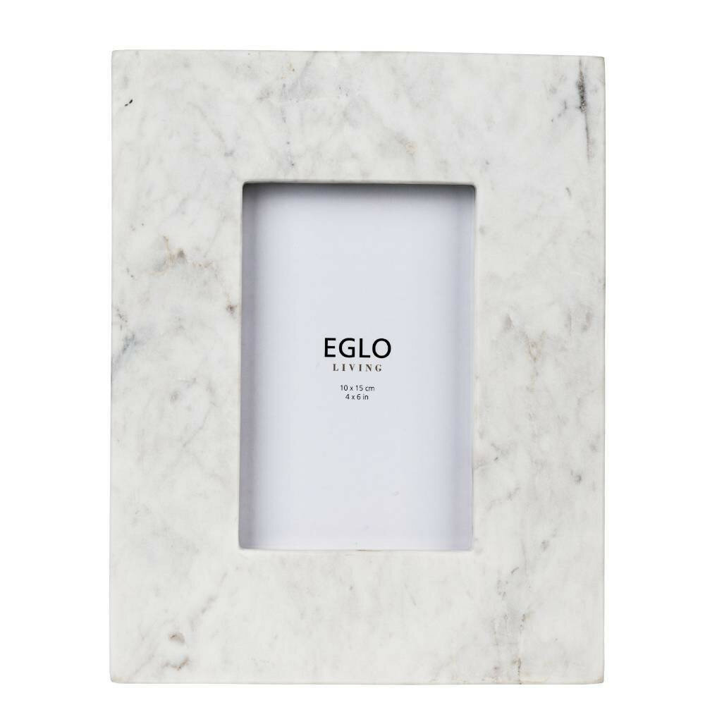 Фоторамка EGLO SIAYAN, мраморный узор, 423175, белая, из стекла, пластика, дерева