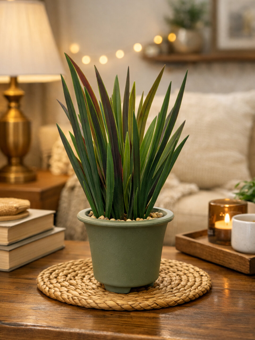 Искусственные декоративные цветы в горшке для интерьера