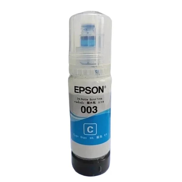 Чернила Epson 003 EcoTank Cyan для струйного принтера, водорастворимые, светостойкие