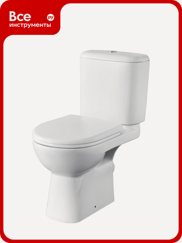 Изображение товара Унитаз-компакт ACCESS Roca косой выпуск сиденье с крышкой SC артикул 34P23900Y, фарфоровый корпус, кнопка с микролифтом