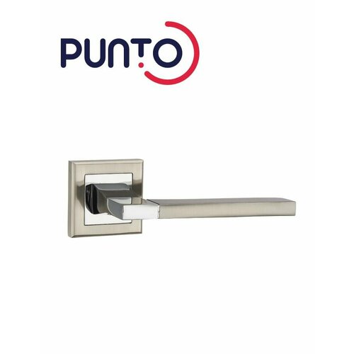 фото Ручка дверная punto tech ql sn/cp-3 матовый никель/хром
