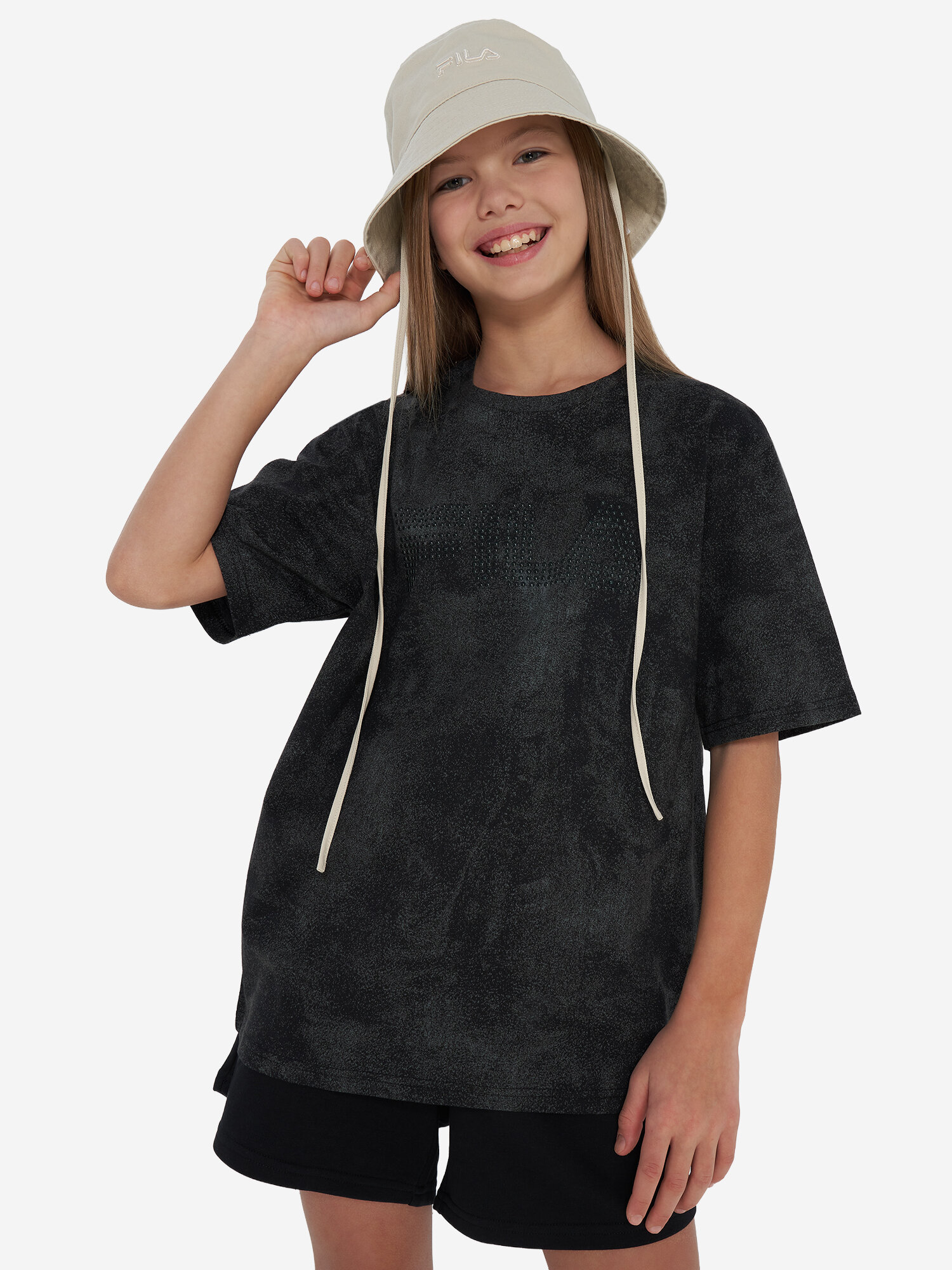 Футболка Fila, размер 158-164, черный — фото 1