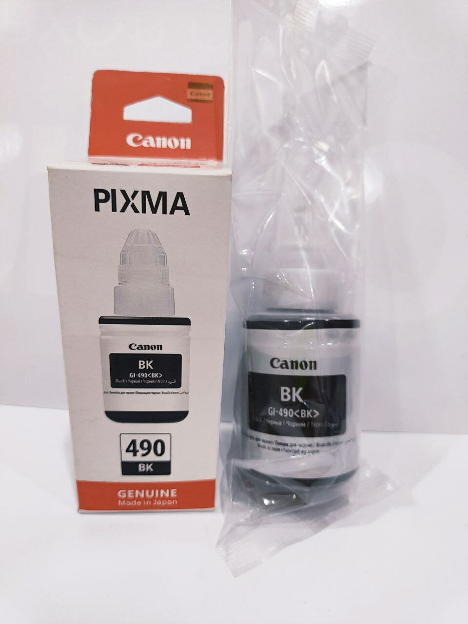 Чернила Canon GI 490 Black для принтеров Canon PIXMA G-серии, пигментные, 135мл, чёрные