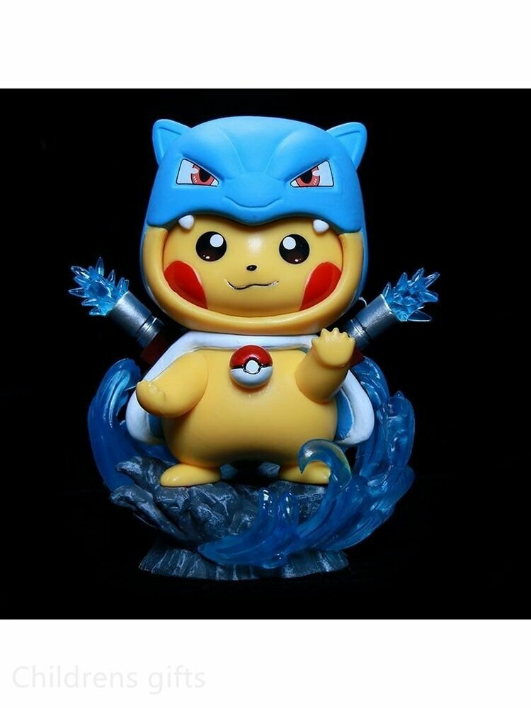 Домашний питомец Пикачу, переодетый в водяную стрелу, черепаха, модель украшения ручной работы из серии "Покемон"