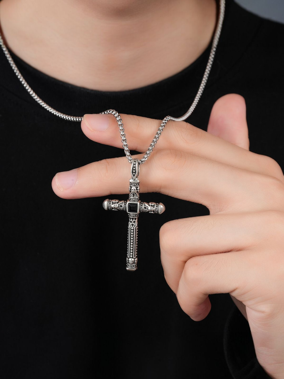 Комплект бижутерии: подвеска, цепь на тело, размер колье/цепочки 60 см, белый, — фото 1