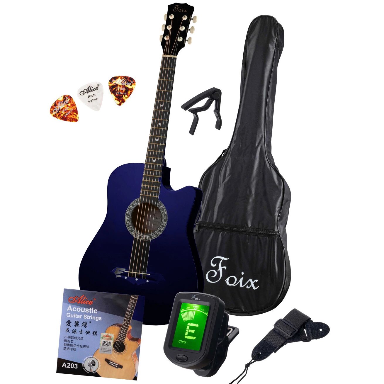 Акустическая гитара Foix FFG-2038CAP-BL — фото 1