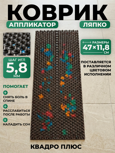 Изображение товара Аппликатор "Квадро плюс" синий, шаг игл 5,8 мм, размер 118 х 470 мм