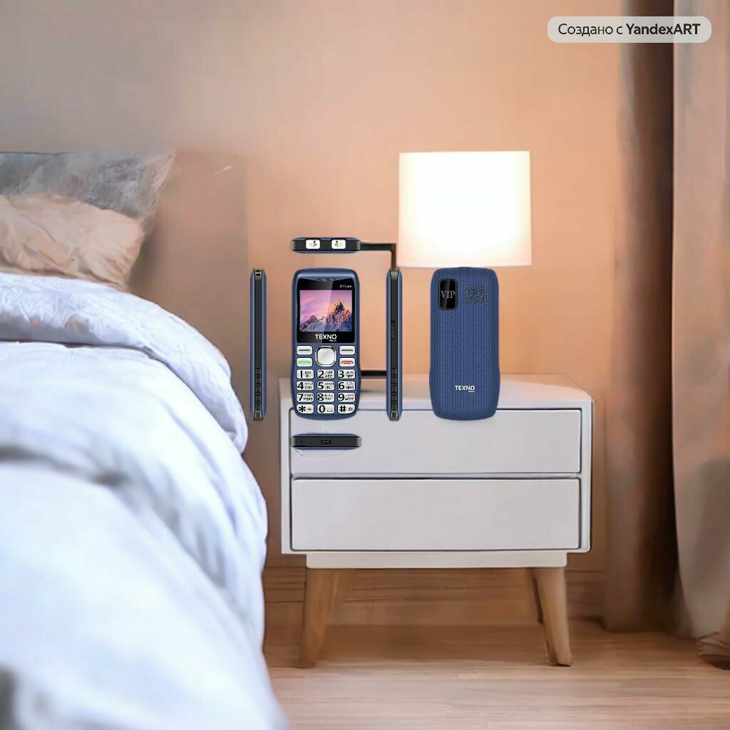 Texno Max 023 Pro кнопочный телефон, телефон с двумя SIM, синий — фото 1